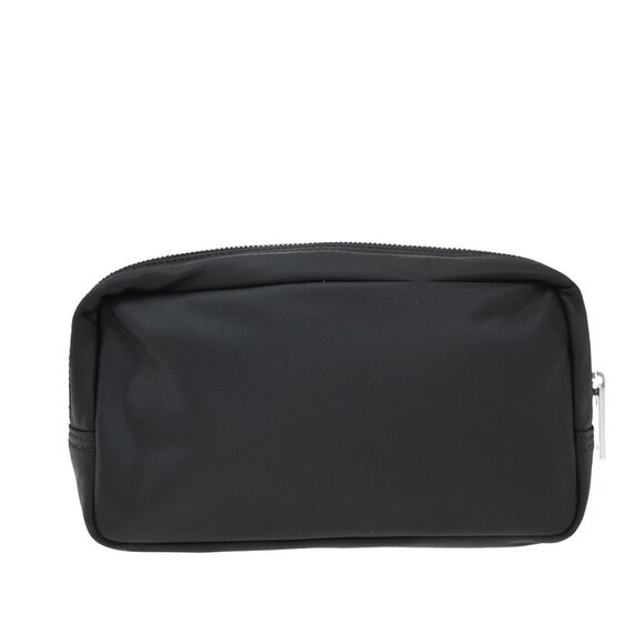 BURBERRY Logo Clutch Pouch Bag Nylon Black SHW 65RF576 - Picture 3 of 16